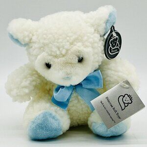 Princess‎ Soft Toys Mee Lamb Plush Blue Ribbon 6 inch 88206 Original Tags